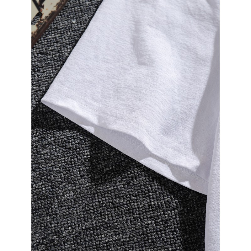 Men's Crew Neck Fashionable Short Sleeve Sports T-shirt